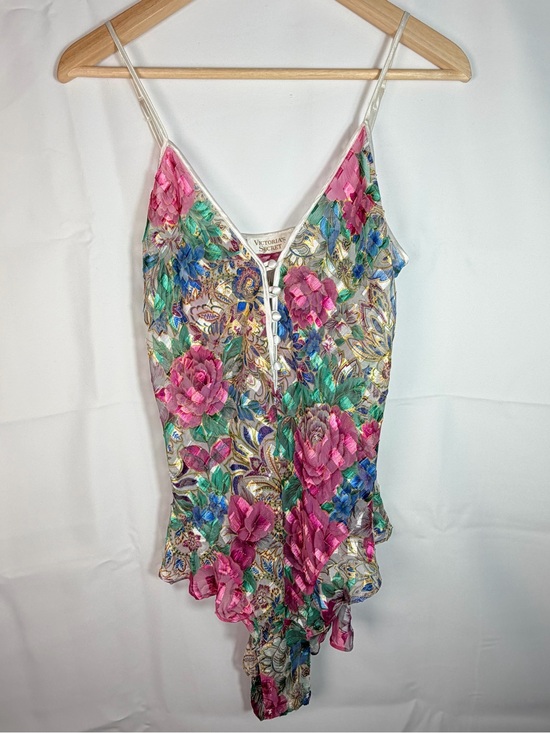 Victoria's Secret Other - Vintage Victoria Secret Lingerie One Piece Body Suit  Gold Label Medium Metallic